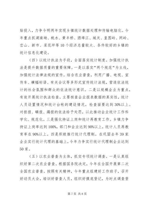 县统计局统计工作情况汇报.docx