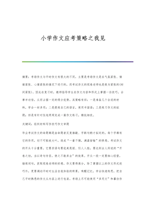 小学作文应考策略之我见.docx
