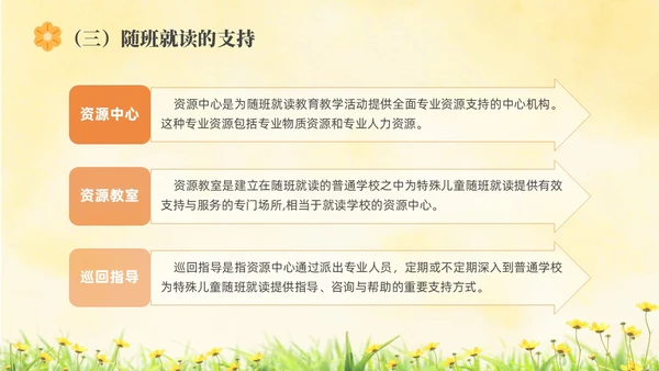 橙色水彩简约插画融合教育PPT教师培训PPT模板