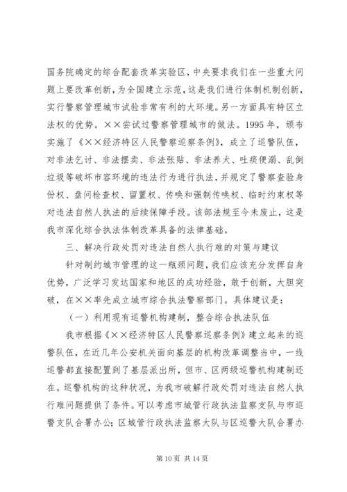 城管执行难问题的调研报告.docx