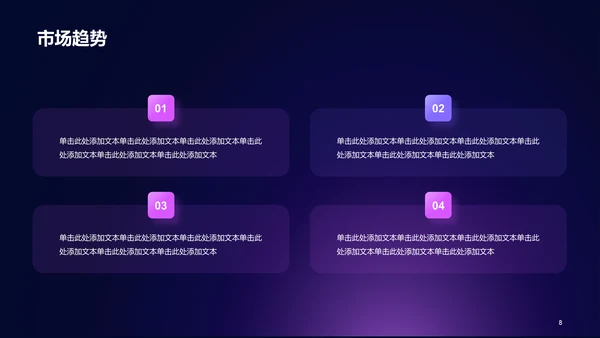 紫色科技渐变商业计划书通用PPT模板