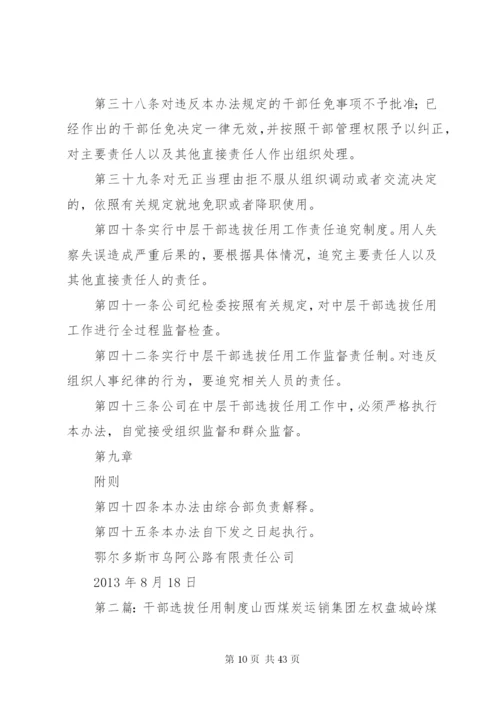 干部选拔制度5篇.docx