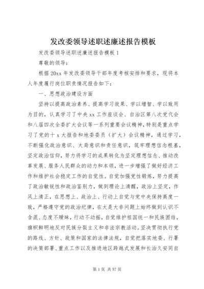 发改委领导述职述廉述报告模板.docx