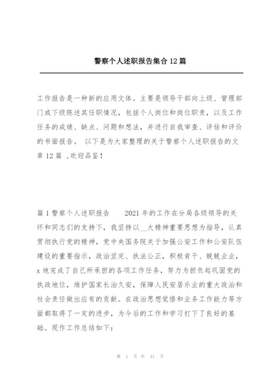 警察个人述职报告集合12篇.docx