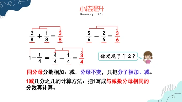 人教版三年级上册8.5 分数的简单计算课件(共17张PPT)