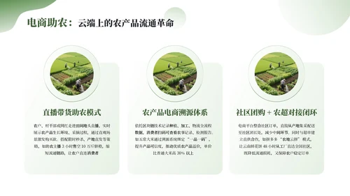 绿色简约农业发展新农业新动能通用PPT模板