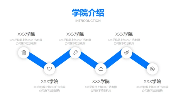 蓝色商务风汇报总结展示办公室通用PPT模板