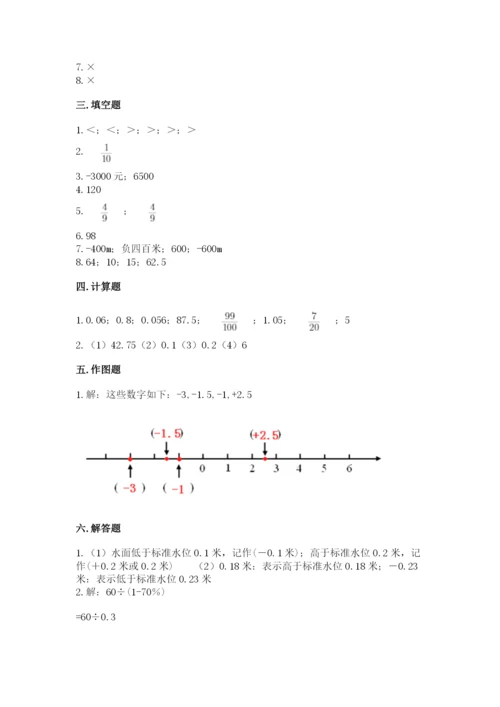 六年级下册数学期末测试卷附答案（b卷）.docx
