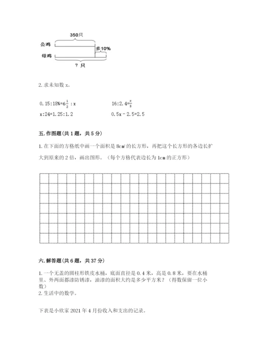 黎城县六年级下册数学期末测试卷往年题考.docx