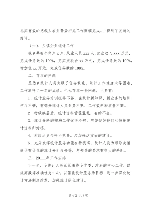 乡镇统计工作总结.docx