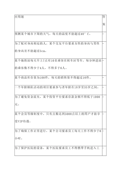 有硬性条件的应用题