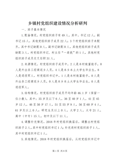 乡镇村党组织建设情况分析研判.docx