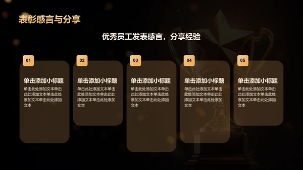 黑色黑金风表彰庆典PPT模板