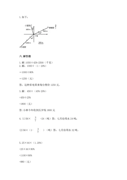 人教版六年级上册数学期末测试卷精品【名师推荐】.docx