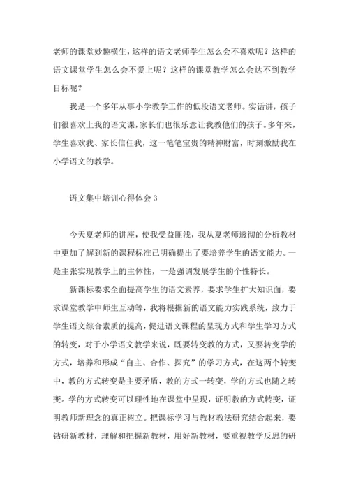 语文集中培训心得体会4篇.docx