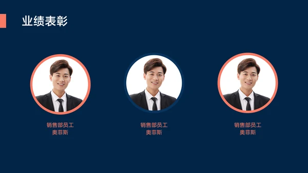 深蓝色简约风地产工作例会会议