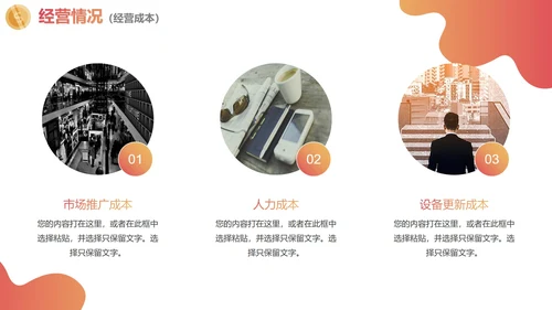 简约渐变商务经营业绩分析报告PPT模板