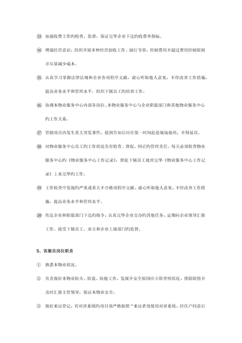 兴华物业各岗位职责.docx