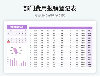 费用报销登记表