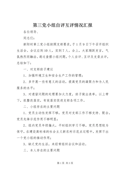 第三党小组自评互评情况汇报 (3).docx