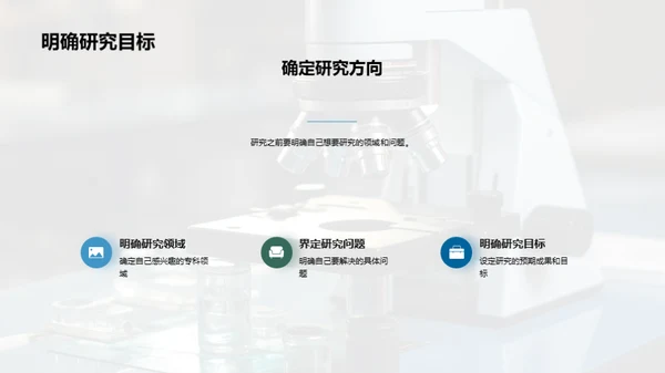 探索专科研究之路