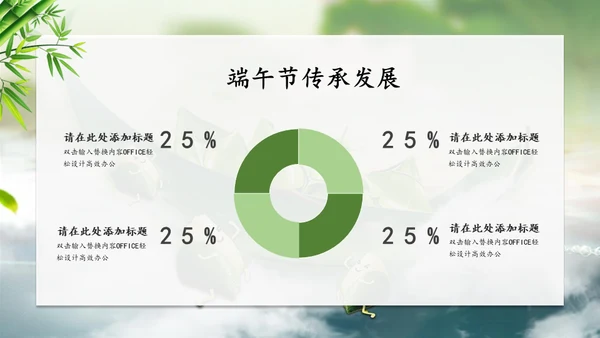 端午节龙舟粽子船通用PPT模板