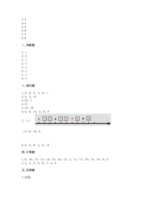 人教版一年级上册数学期末测试卷含完整答案（夺冠）.docx