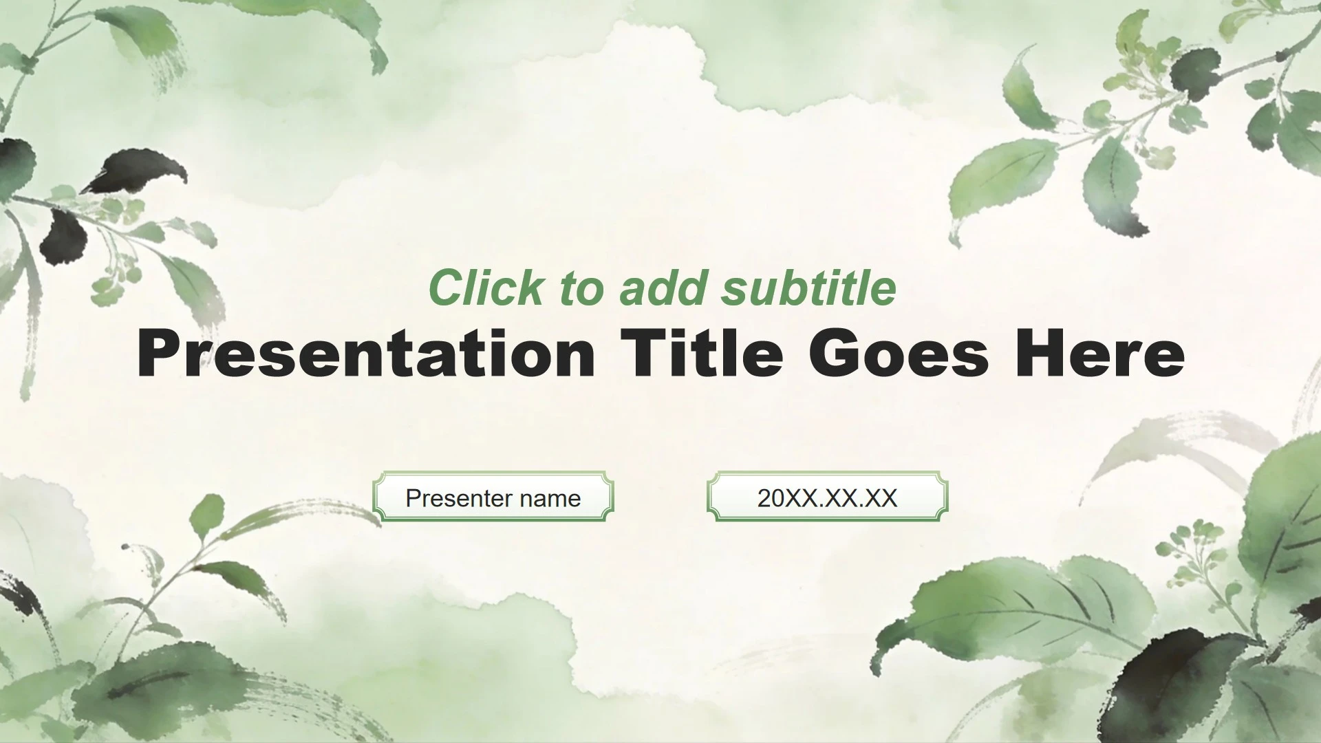 绿色小清新风职业规划陈述汇报PPT主题模板