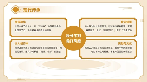 橙黄色中国风传统文化秋分至万物敛PPT模板