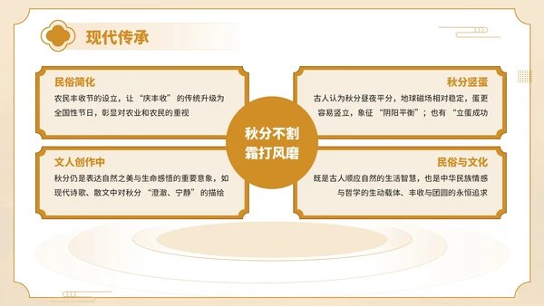 橙黄色中国风传统文化秋分至万物敛PPT模板