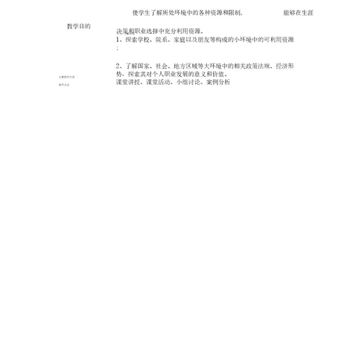 大学生职业发展与就业指导教案