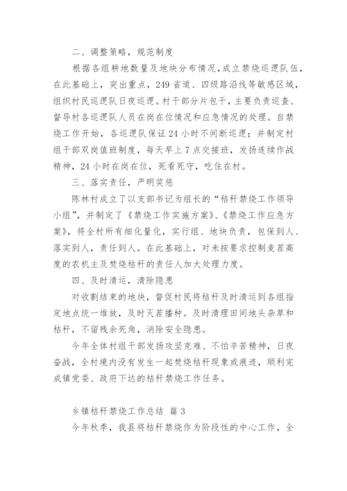 乡镇秸秆禁烧工作总结.docx