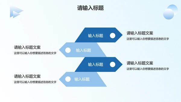 蓝色简约商务述职汇报PPT模板
