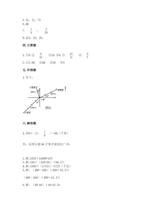 六年级上册数学期末测试卷附完整答案【历年真题】.docx