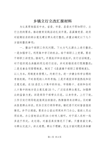 乡镇立行立改汇报材料.docx