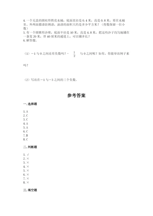 小升初六年级期末试卷加答案解析.docx