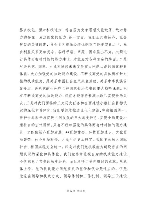 学习十六届四中全会精神思想汇报(1).docx