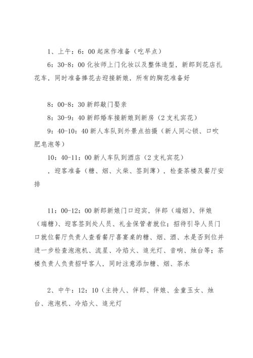 虎年浪漫的婚礼策划方案.docx