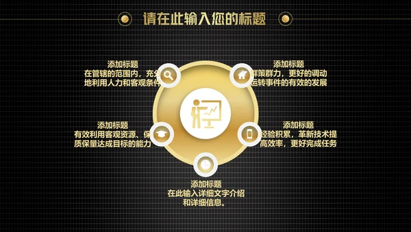 炫酷黑金科技工作汇报通用PPT模板