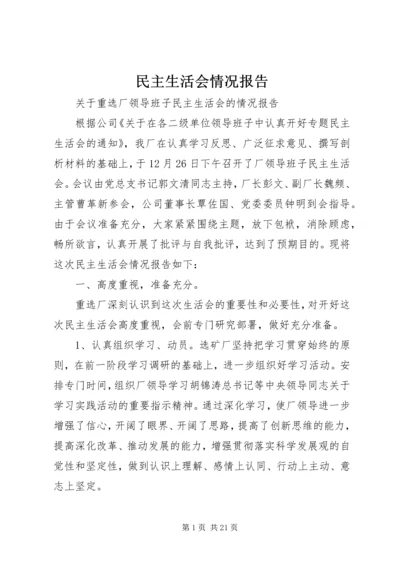 民主生活会情况报告 (5).docx