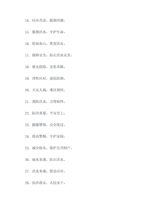 与洪有关的口号
