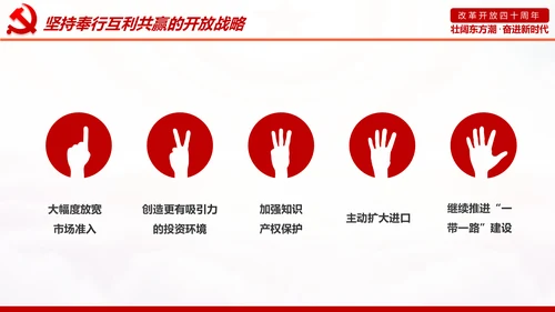 学习2019改革开放40周年大会党政党建PPT
