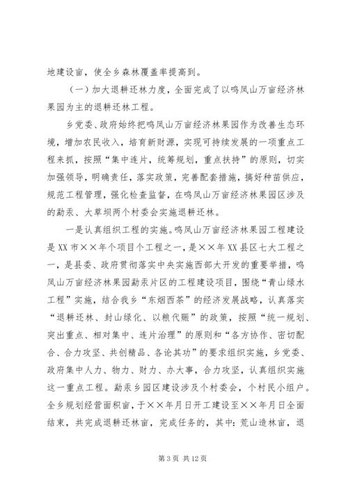 乡青山绿水工程实施情况汇报.docx