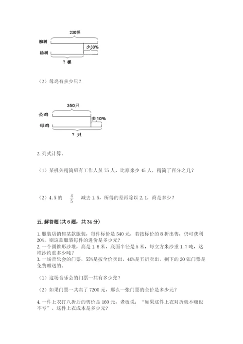 苏教版六年级下册数学期中测试卷附答案（夺分金卷）.docx