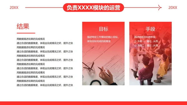 商务通用向上年终工作总结PPT模板