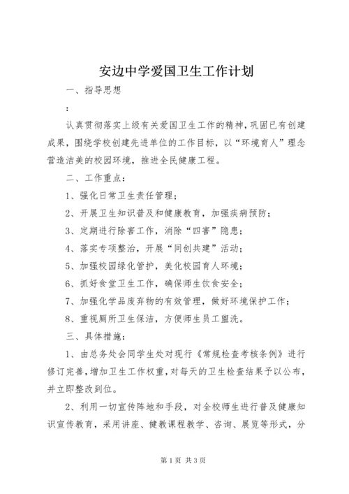 安边中学爱国卫生工作计划.docx