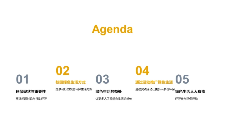 实践绿色生活PPT模板