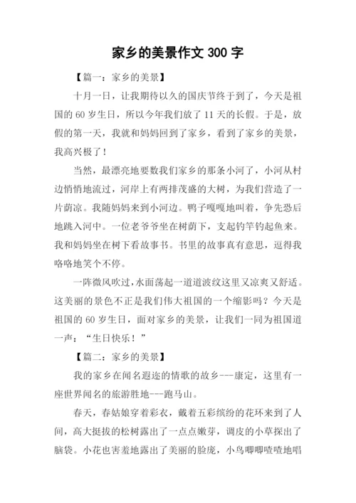 家乡的美景作文300字.docx