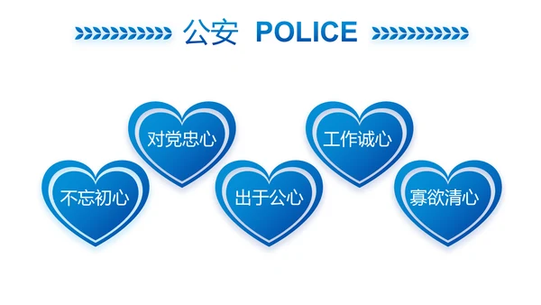 蓝色大气交警执勤执法PPT动态模板