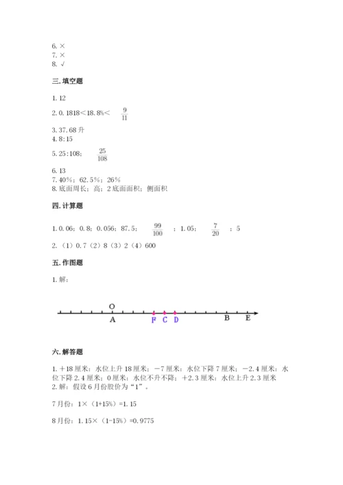 六年级下册数学期末测试卷带答案（研优卷）.docx